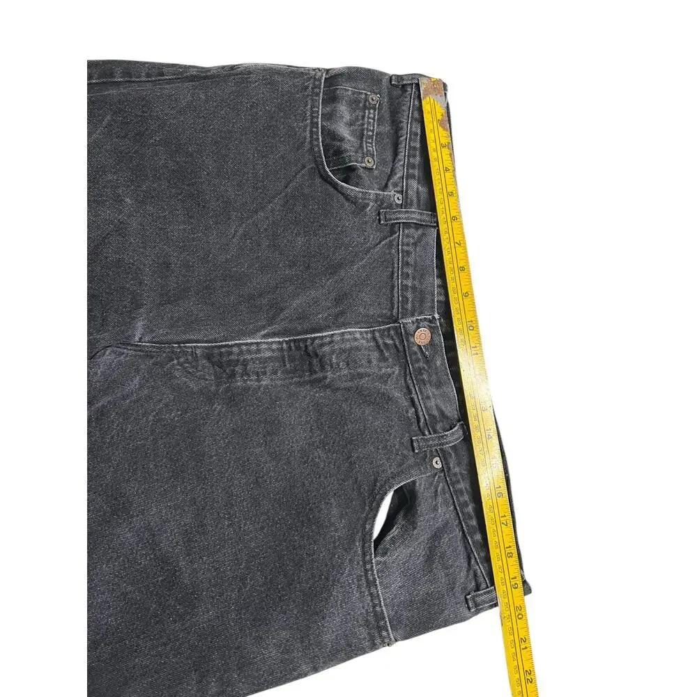 Vintage 90s Arizona Jeans Co Black Denim Jeans 40x30 Made in USA Relaxed Fit Y2K
